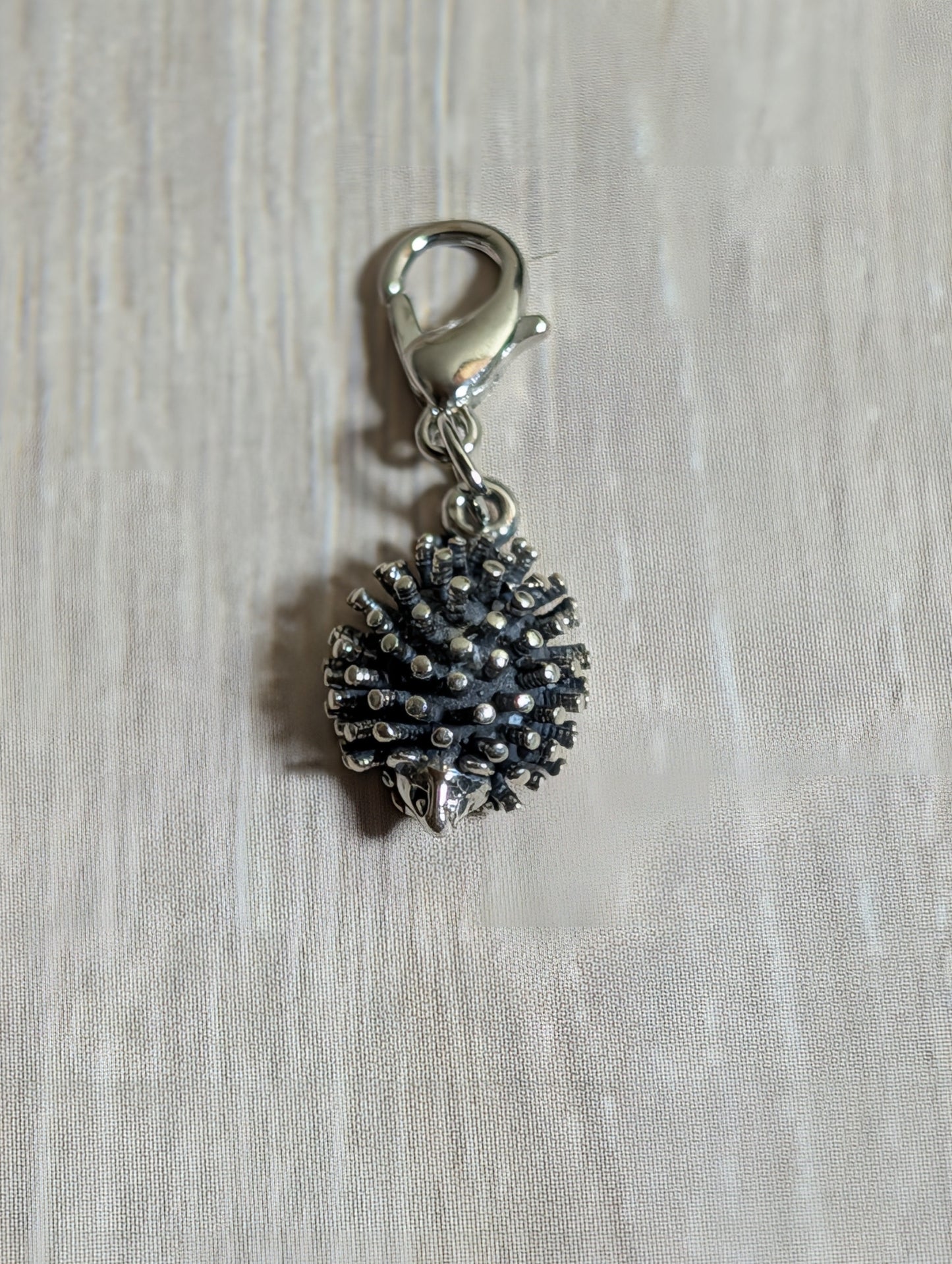 Handcrafted Small Hedgehog Charm Sterling Silver