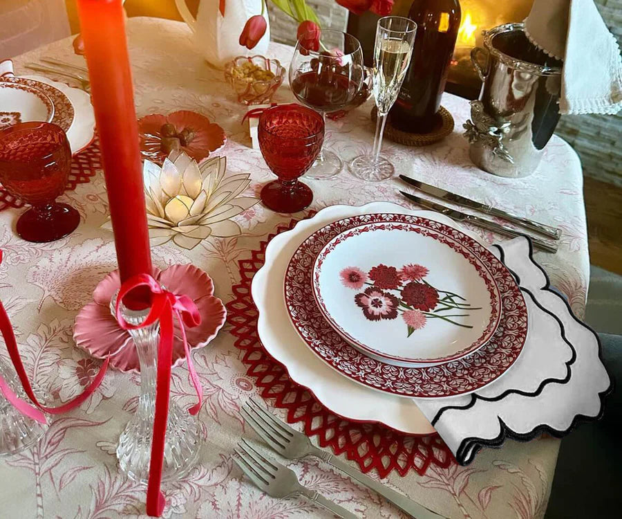 Scallop Trim Napkins - 100% Linen