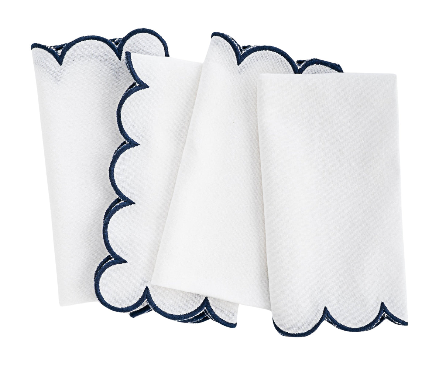 Linen Cloth Napkins - Scalloped