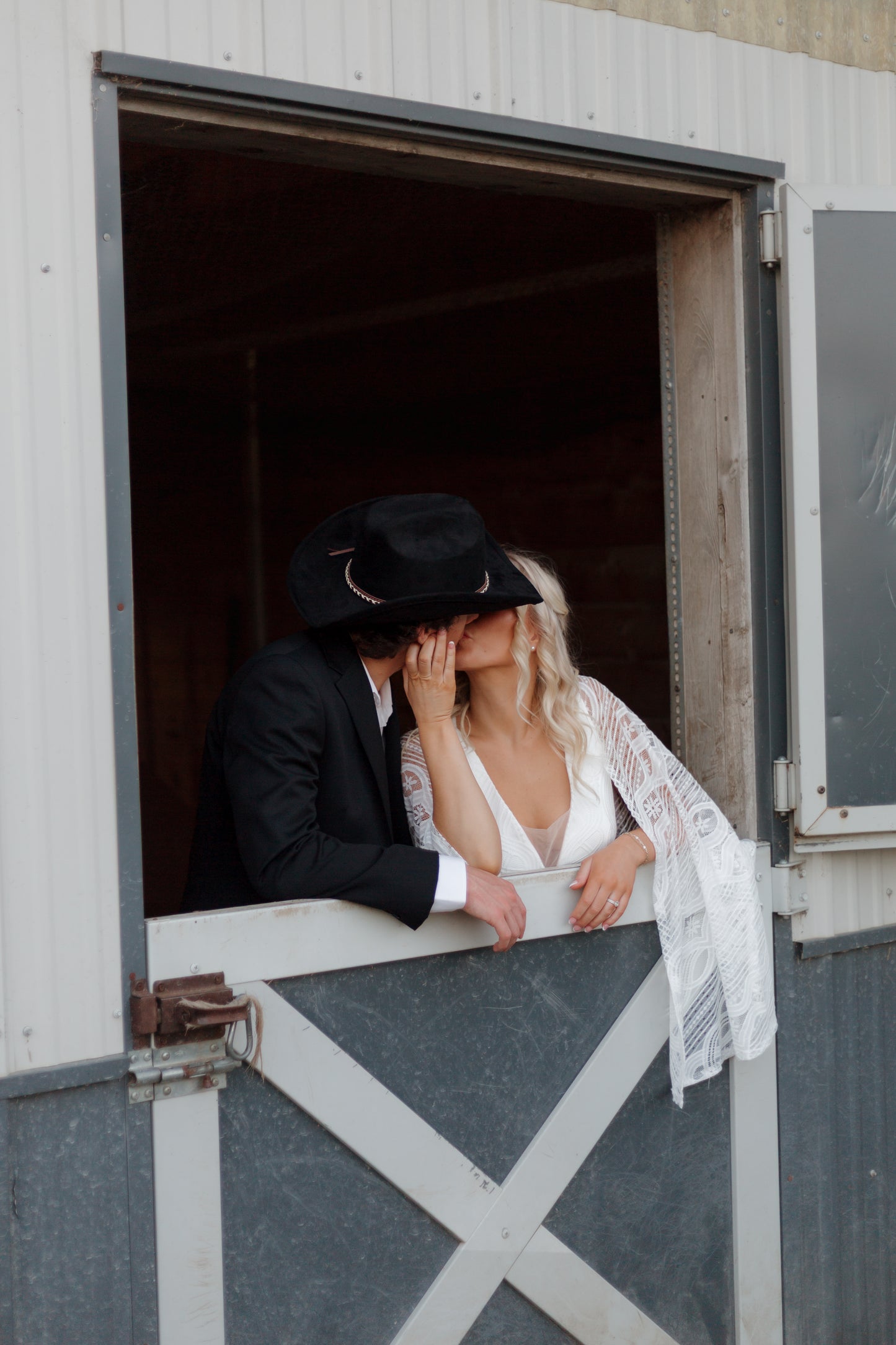 The Wilson Gown – Boho Lace Fit-and-Flare Wedding Dress with Fringe Back & Cape Sleeves