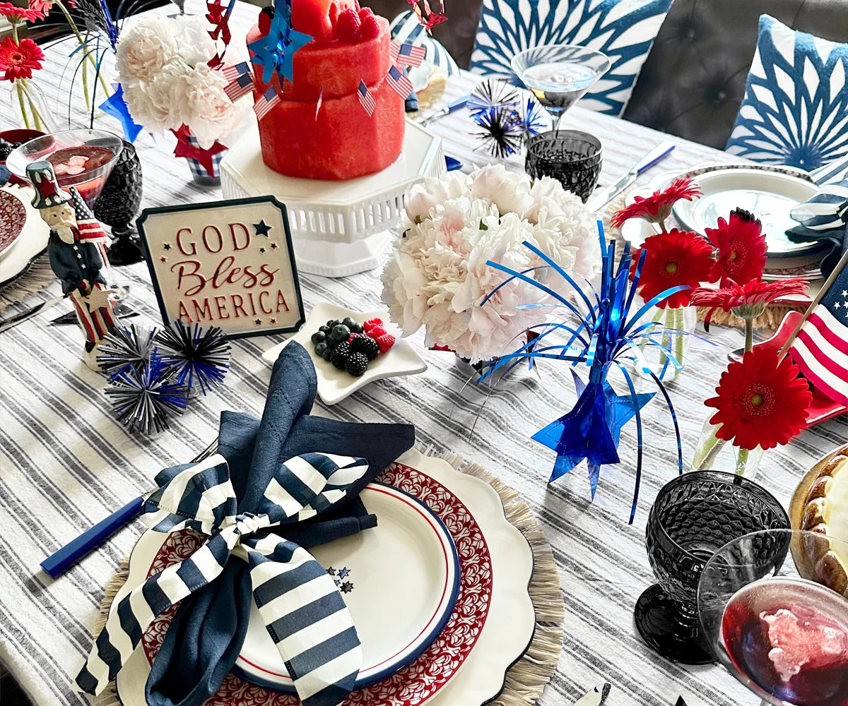 Linen Tablecloth - Striped Tablecloths