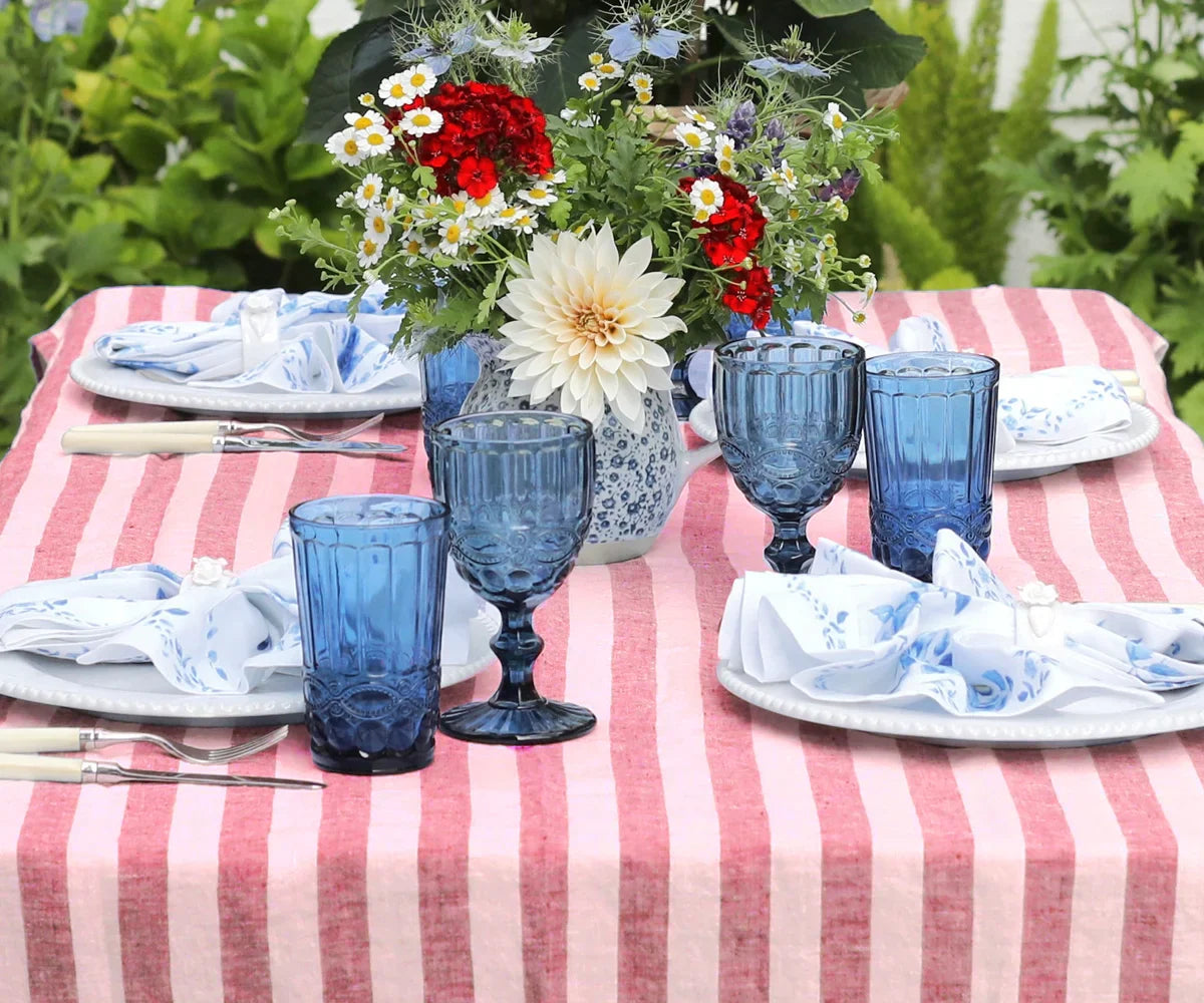 Linen Striped Tablecloth