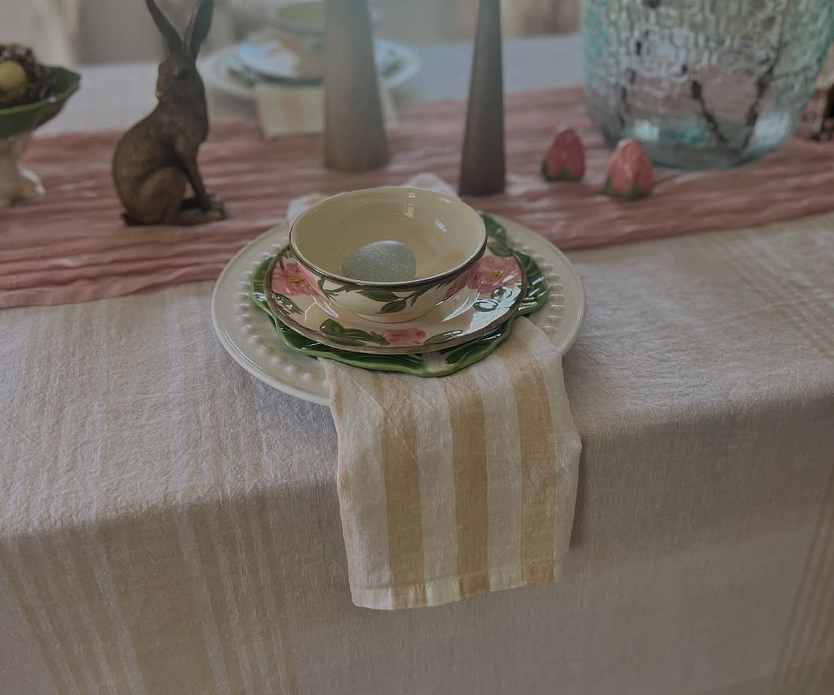 Italian Stripe Linen Napkins