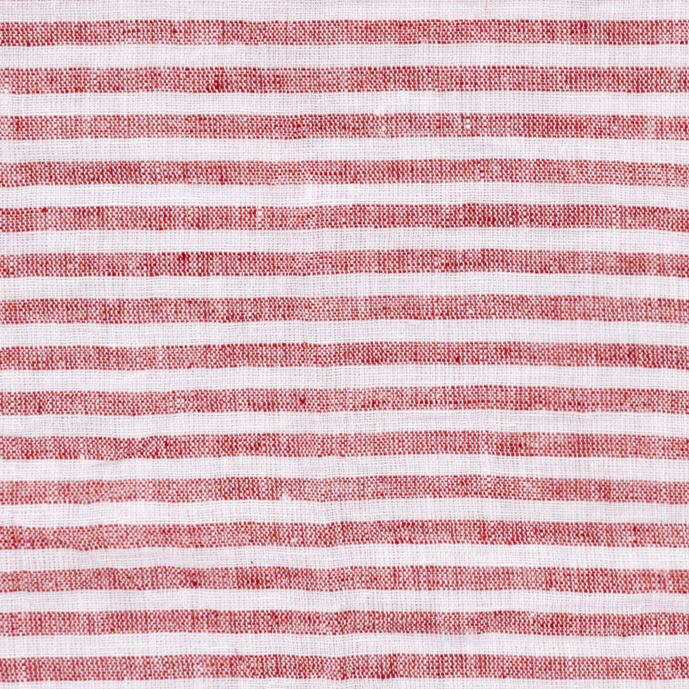Red Pinstripe Linen Napkins - Set of 4, 8 & More