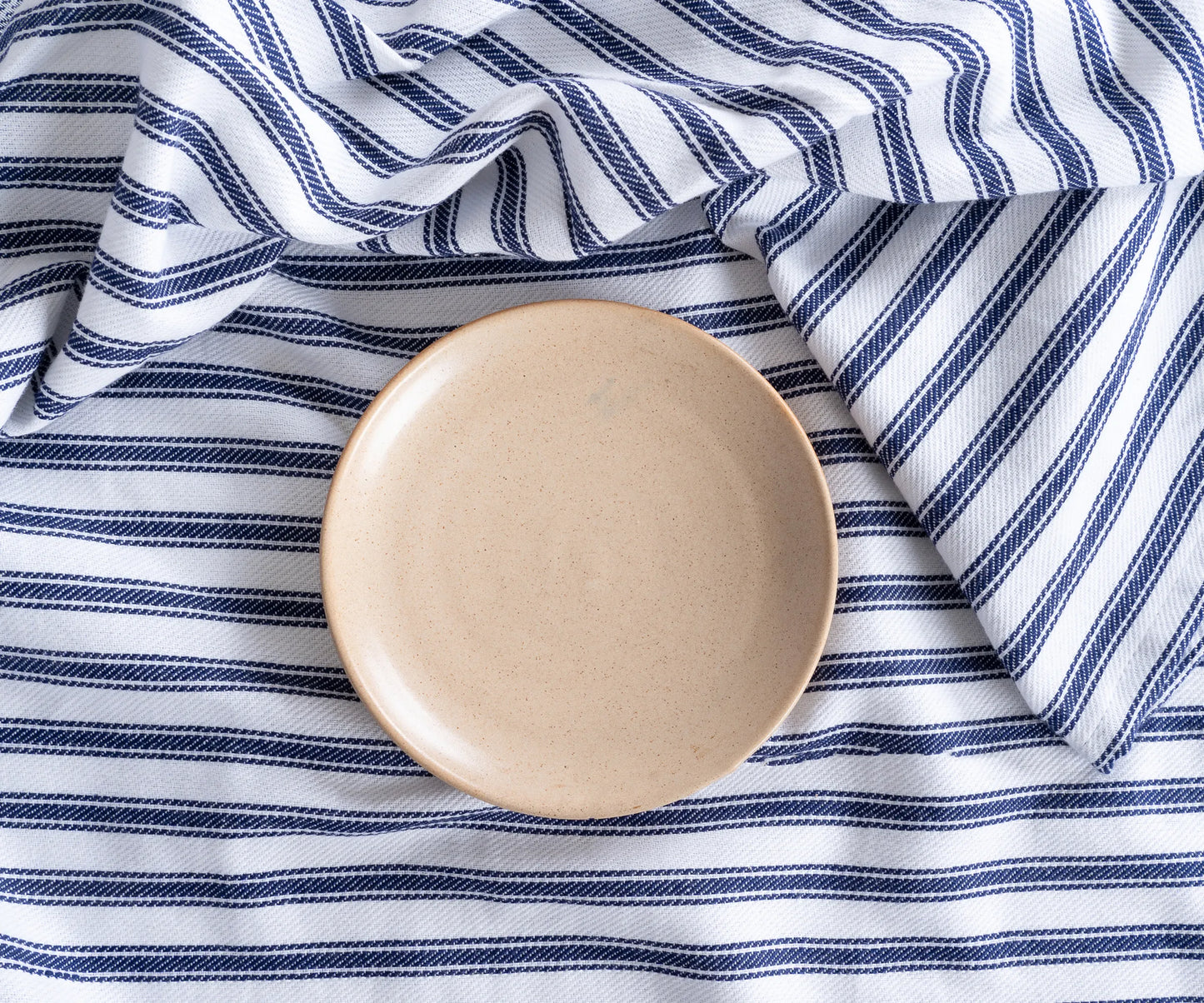 Blue and White Striped Tablecloth