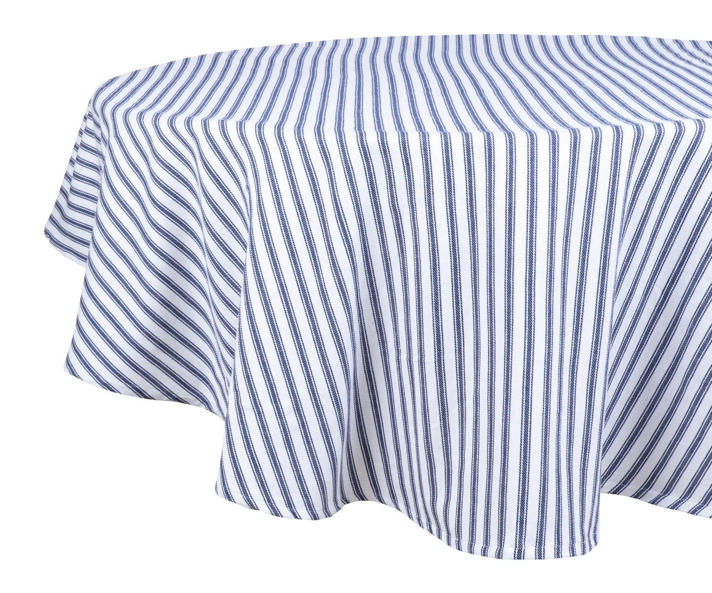 Blue and White Striped Tablecloth