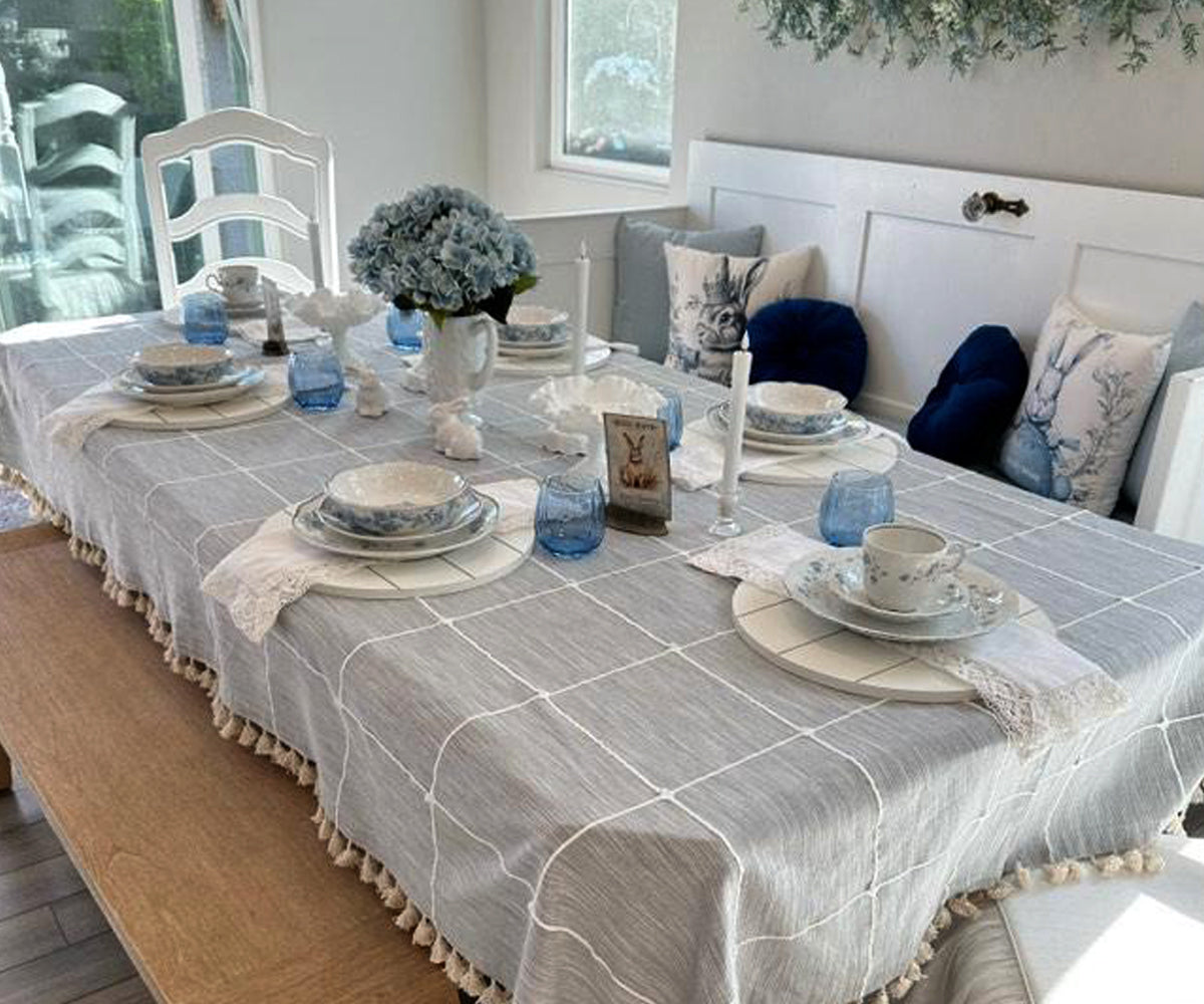 Tassel Tablecloth - Bohemian Tablecloth