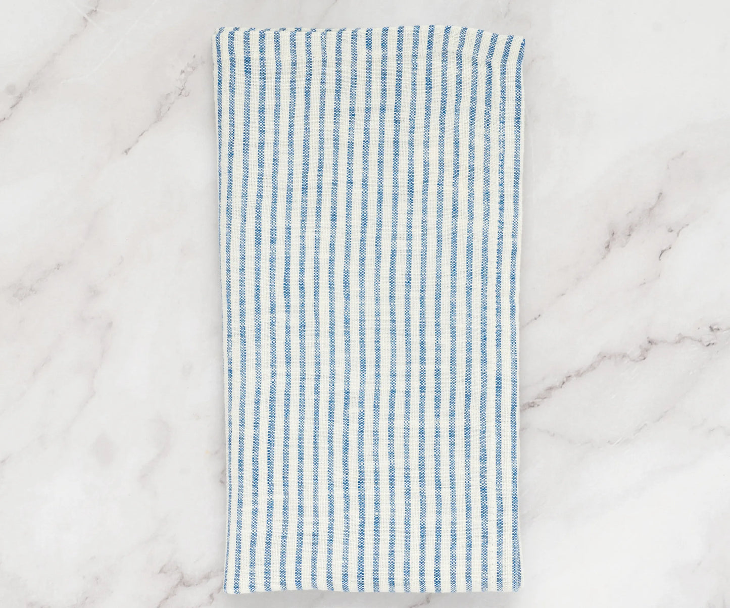 Blue Linen Striped Napkins