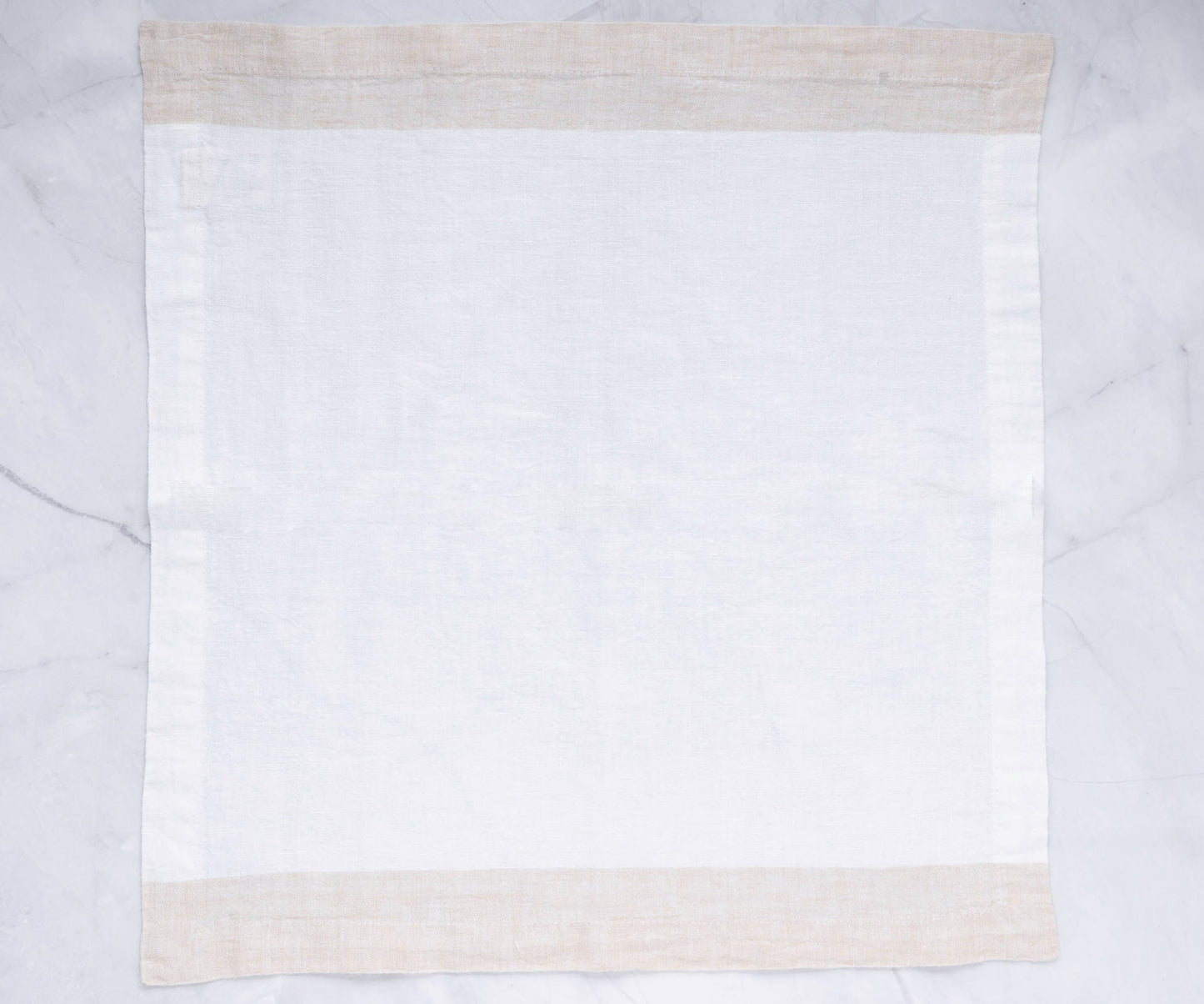 Beige Linen Napkin - White Dinner Napkins