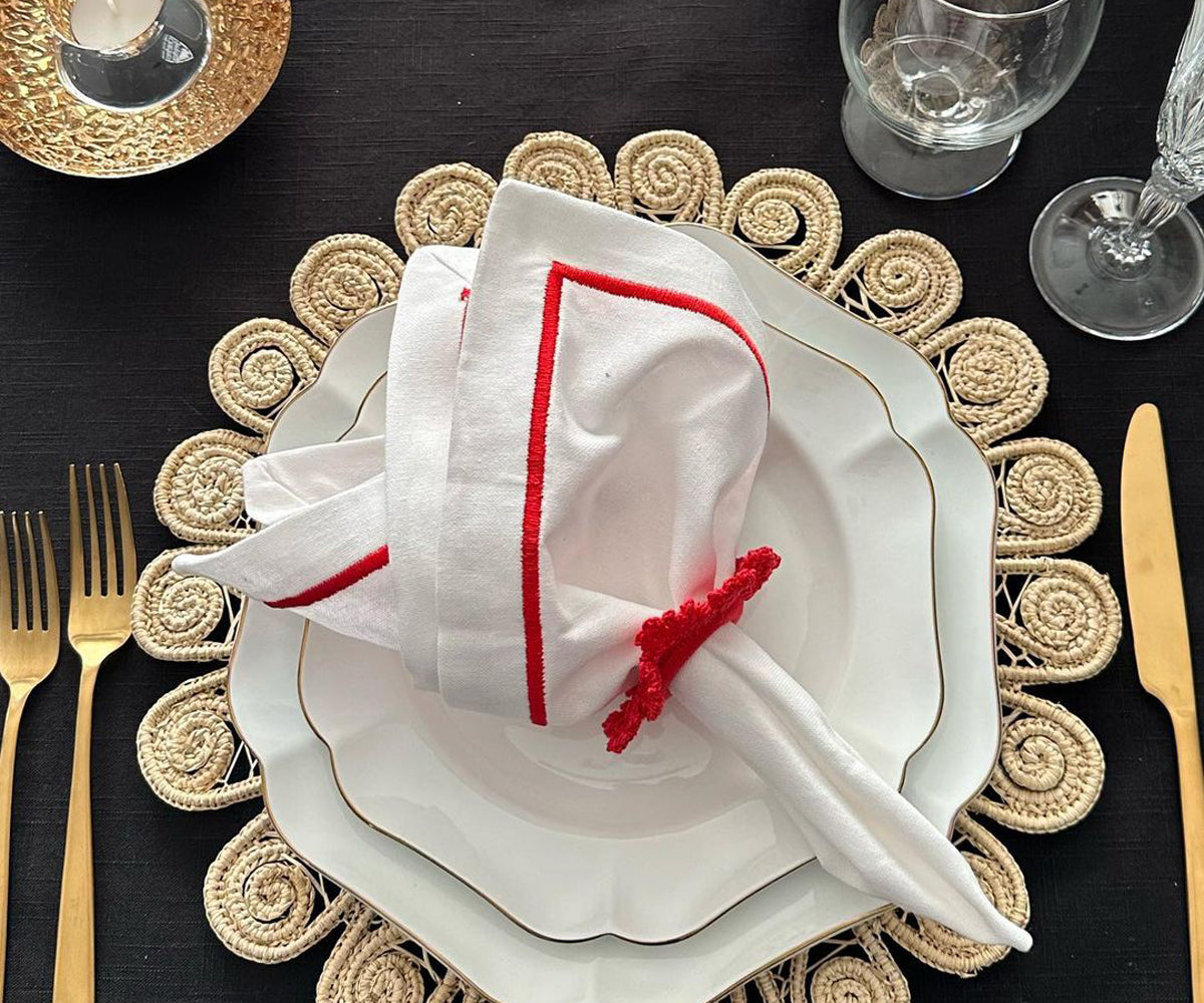 Dinner Napkins - White Cotton Napkins