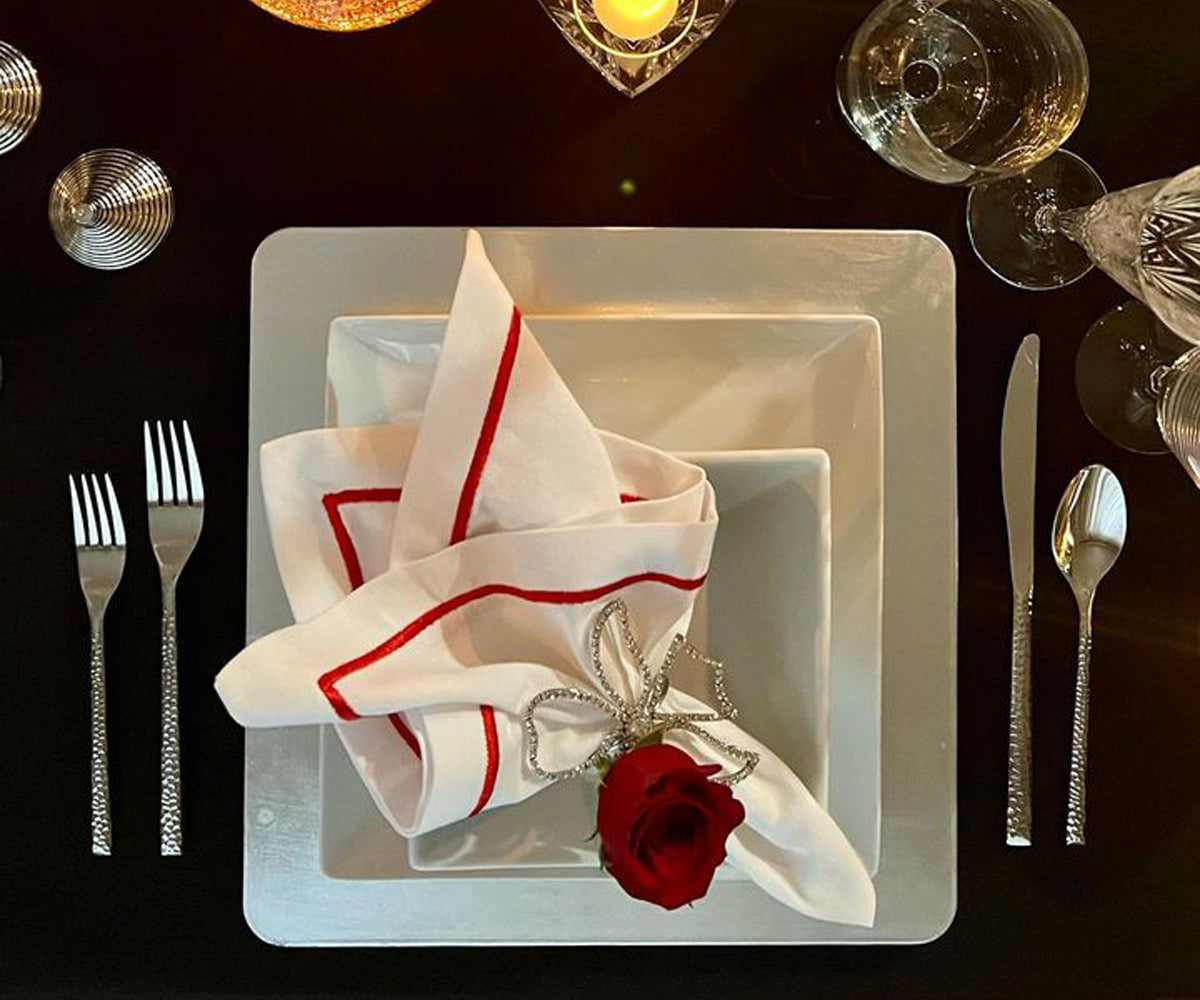 Dinner Napkins - White Cotton Napkins
