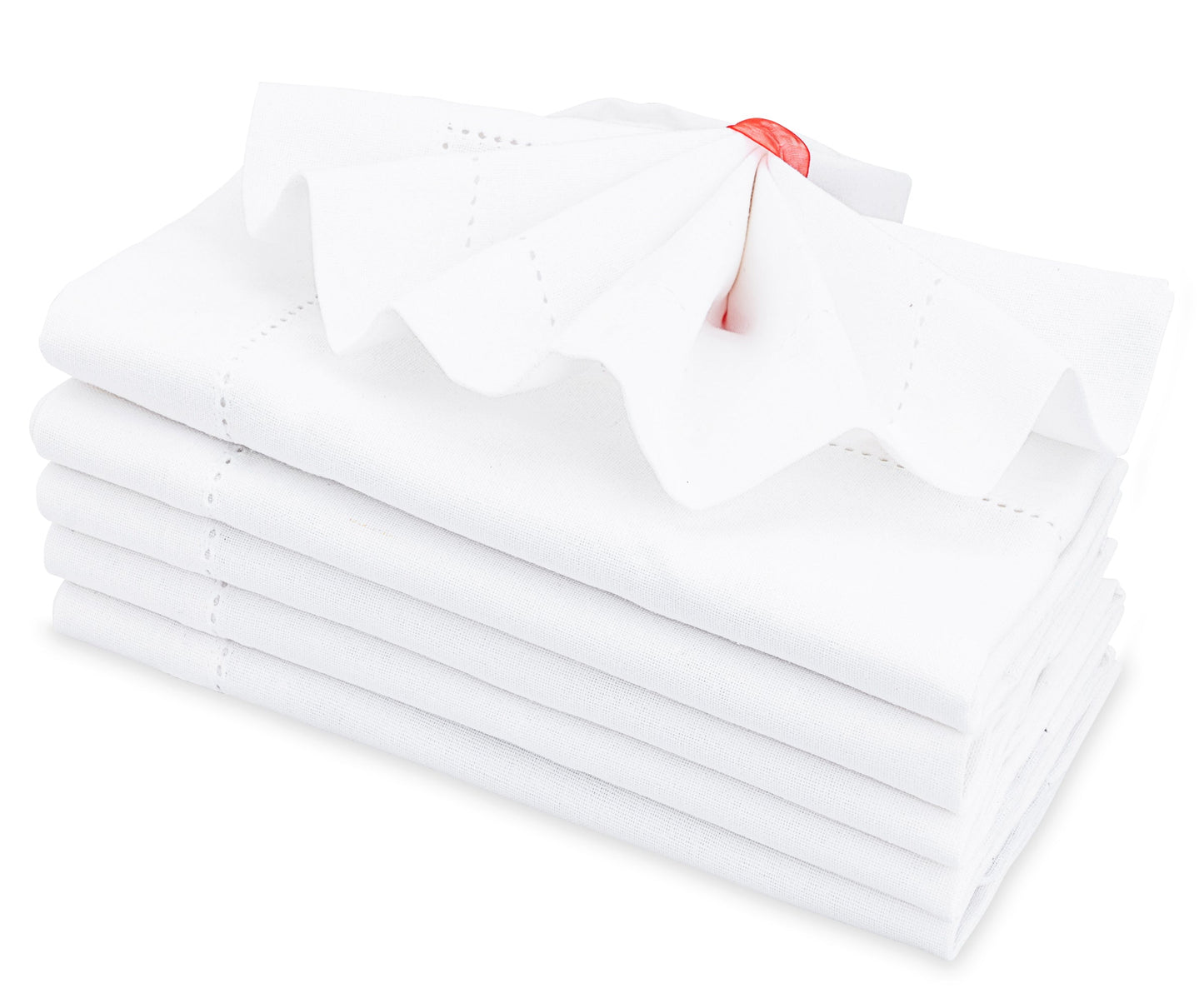 White Cocktail Napkins - 10 Inch Napkins