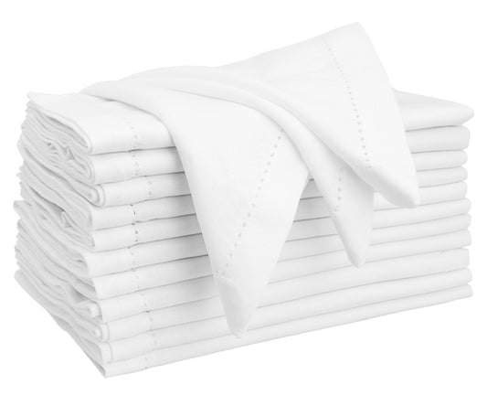 White Fabric Napkins - 22 inch