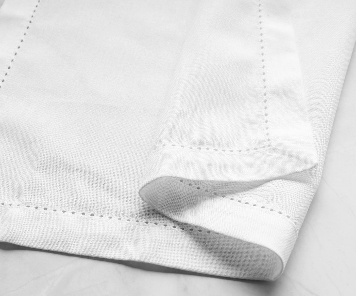 White Hemstitched Napkins - 20 inch
