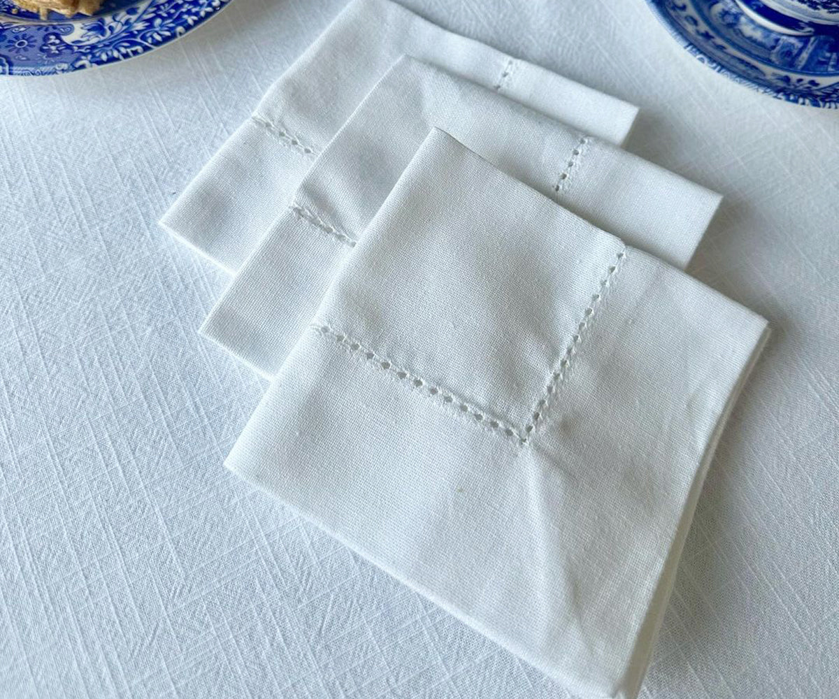 White Cocktail Napkins - 10 Inch Napkins