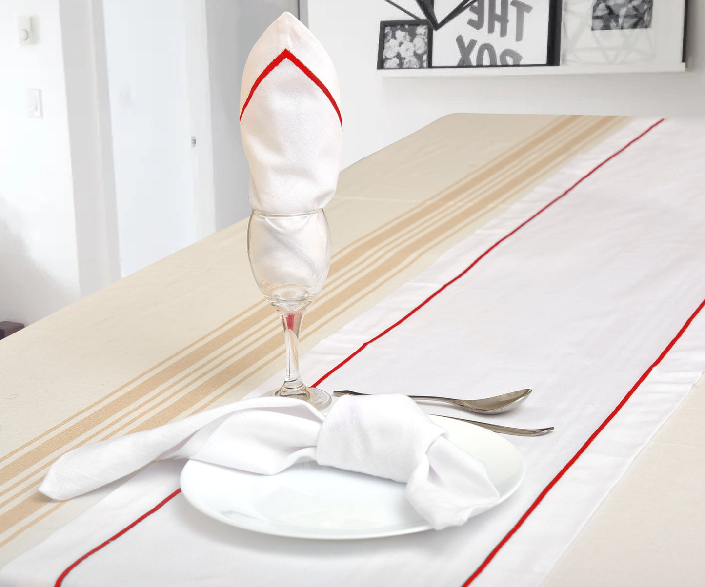 Cotton Table Runners - Embroidery Table Runner